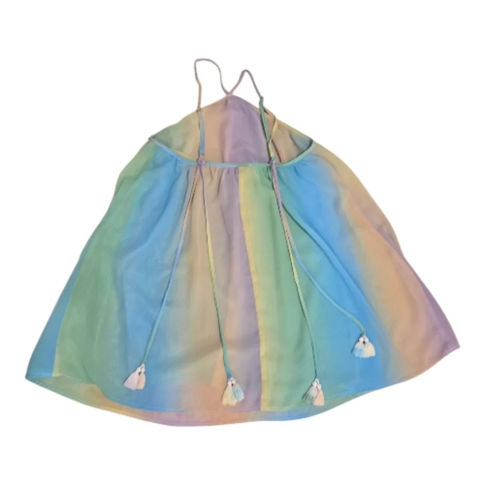 Show Me Your Mumu Pastel Rainbow Unicorn Ombre Dress Slip Summer Tassels XS - Picture 6 of 8